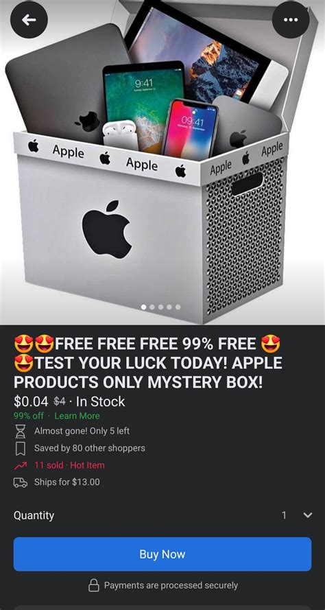 free apple mystery box.